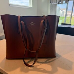 Coach Dark Brown Leather Tote